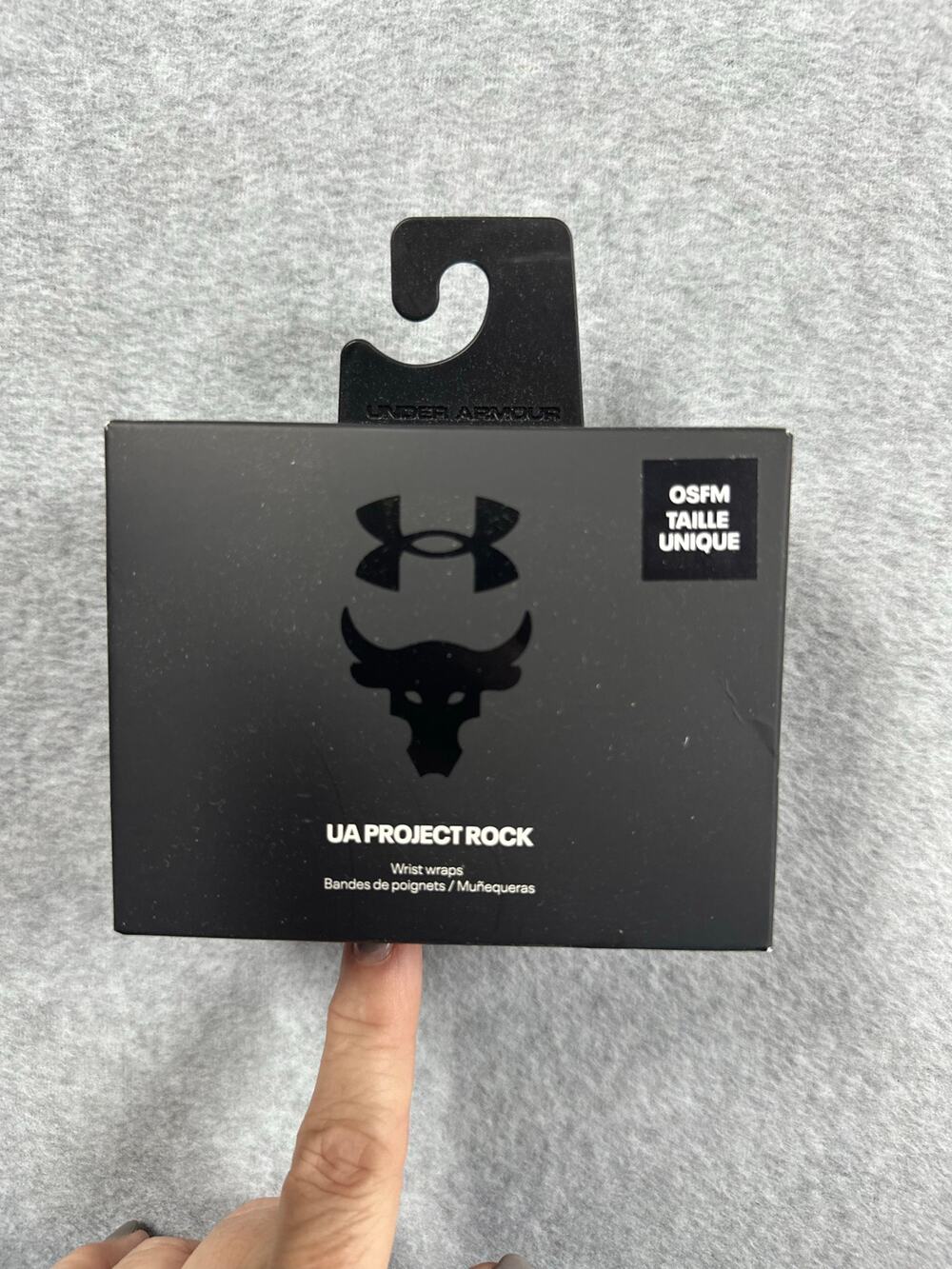 Under Armour Project Rock Wrist Wraps in Black